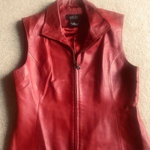 Mark Alan Red Leather Designer jacket